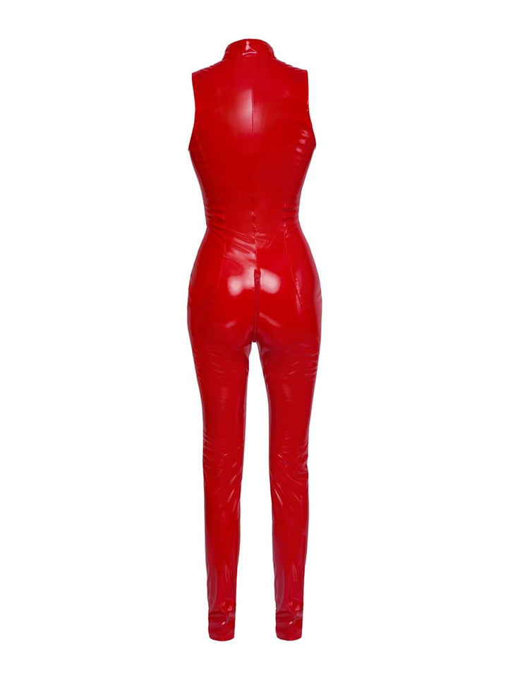 Vinyl Jumpsuit - Rood