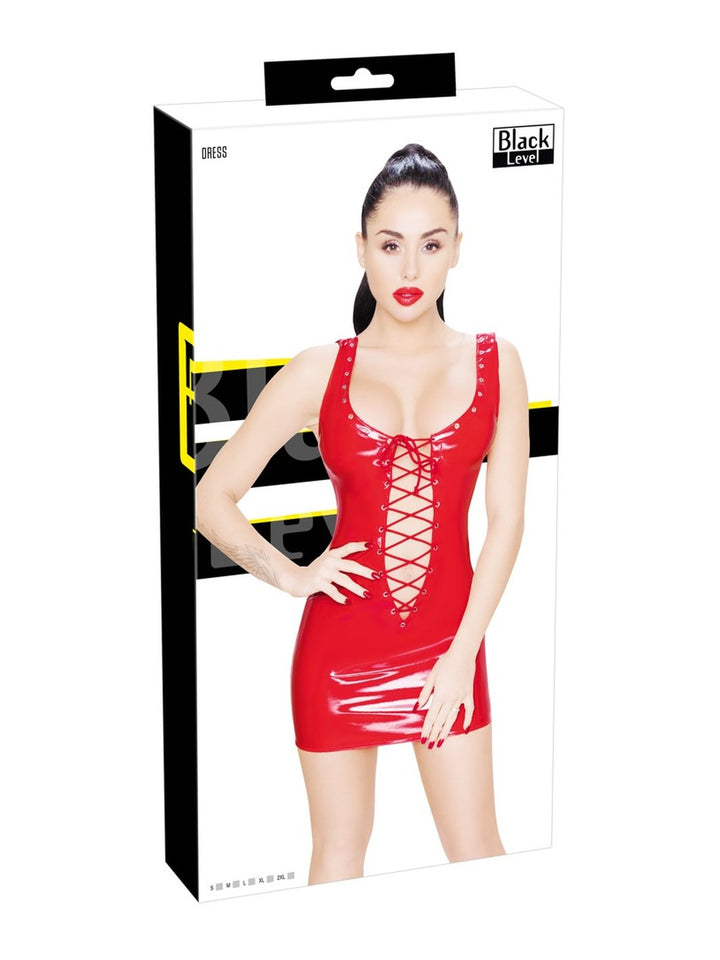 Vinyl Dress red