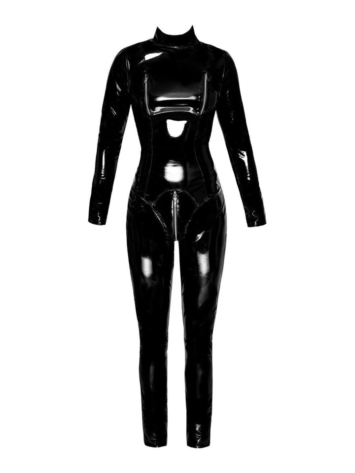 Vinyl Jumpsuit Black
