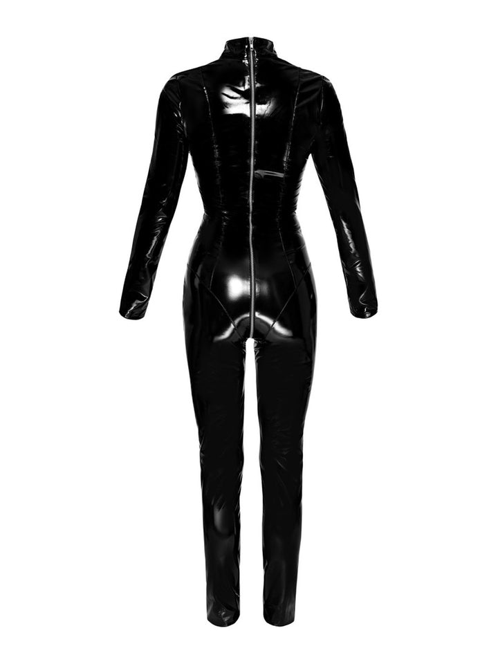 Vinyl Jumpsuit Black