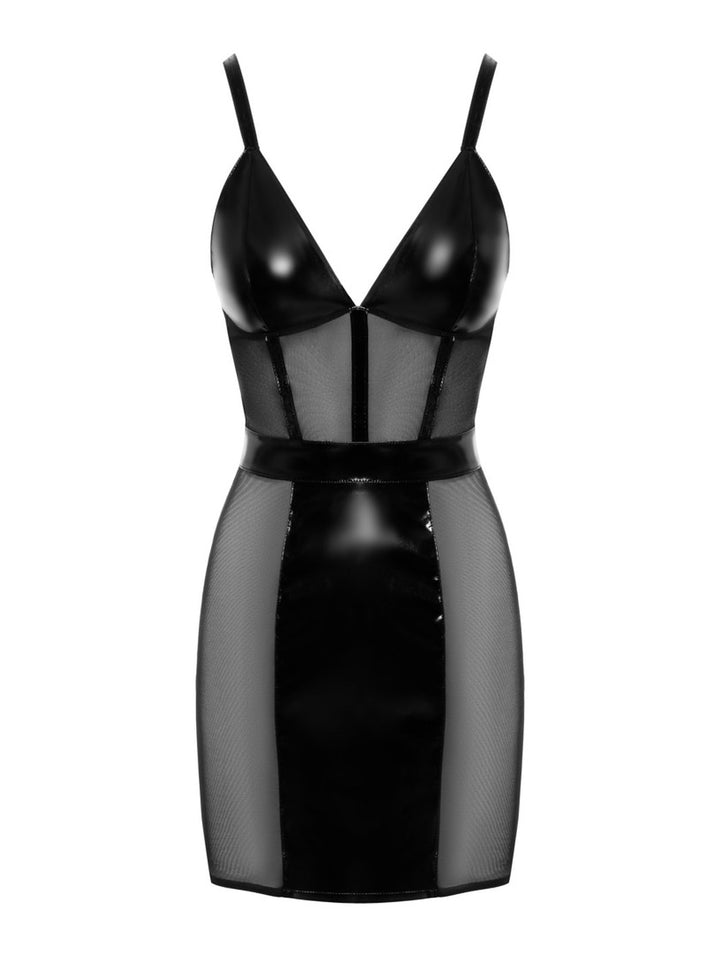 Vinyl Dress w. Mesh