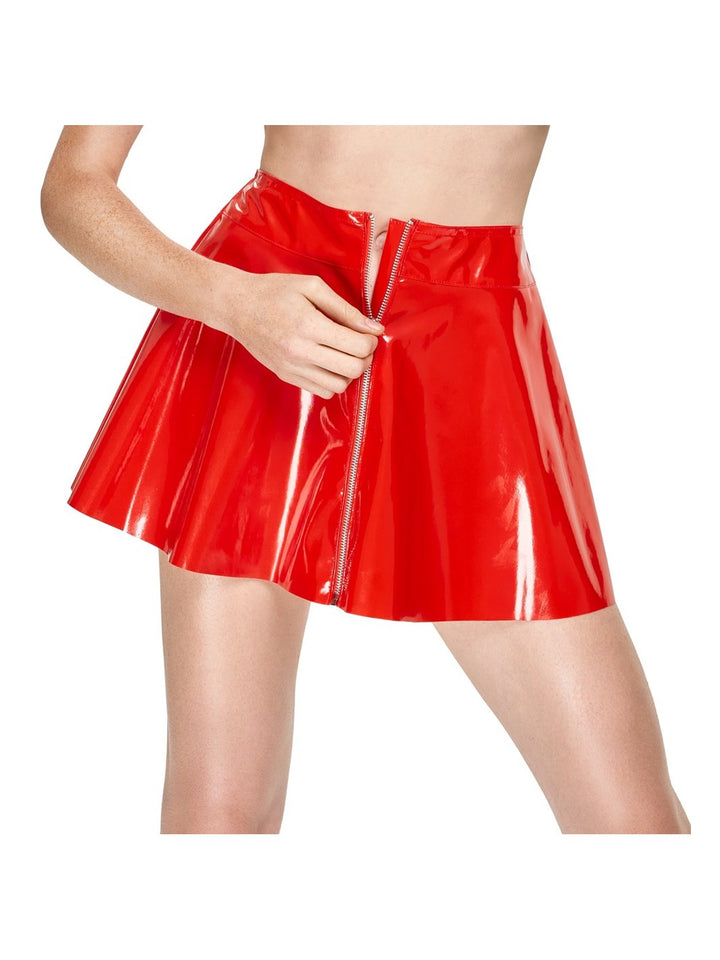 Vinyl Skirt red