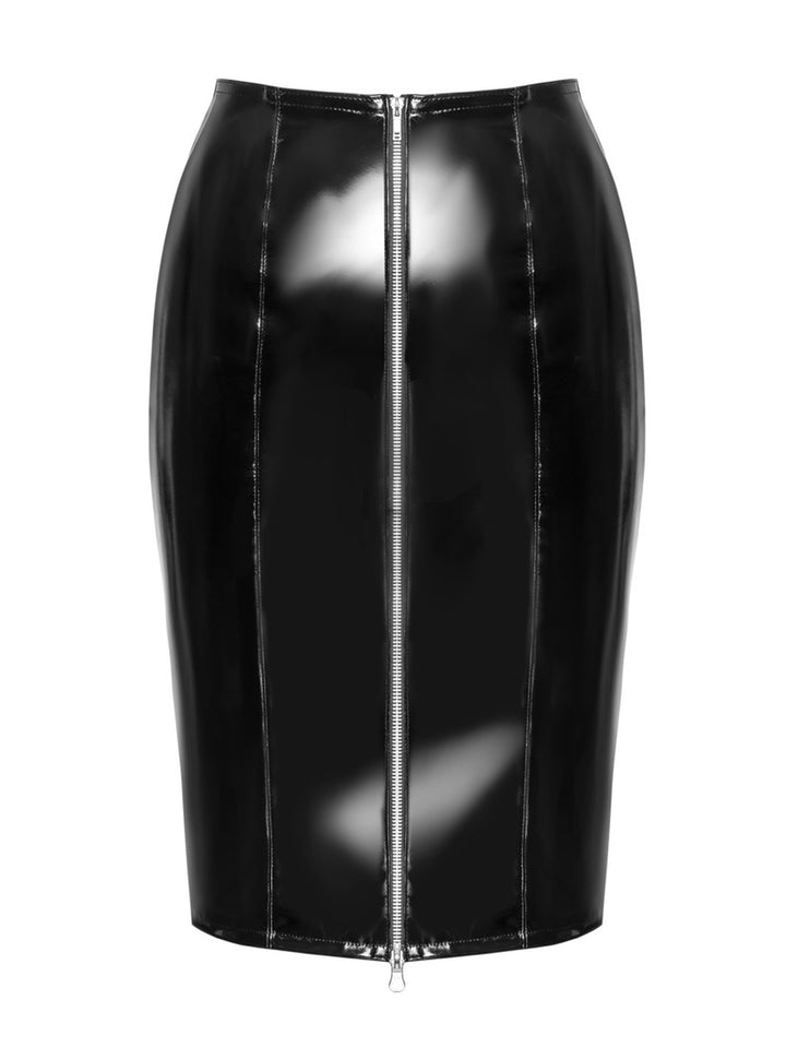 Vinyl Skirt Zip black