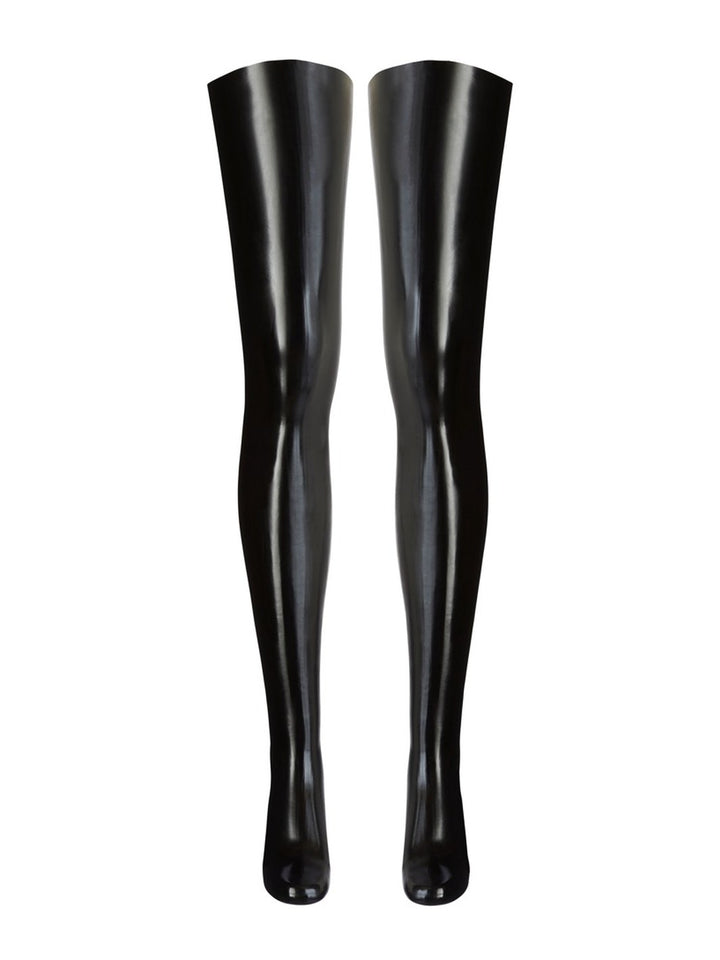 Lange Latex Kousen Zwart