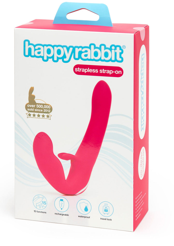 Vibrating Strapless Strap On - Roze - afbeelding 3