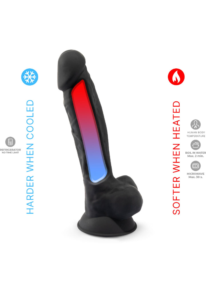 Dildo Model 7 inch - Zwart - afbeelding 5