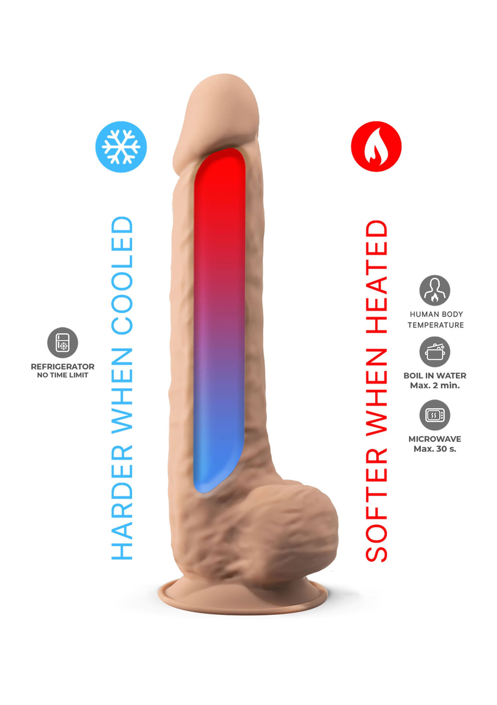 Dildo Model 10 inch - Huidskleur - afbeelding 2