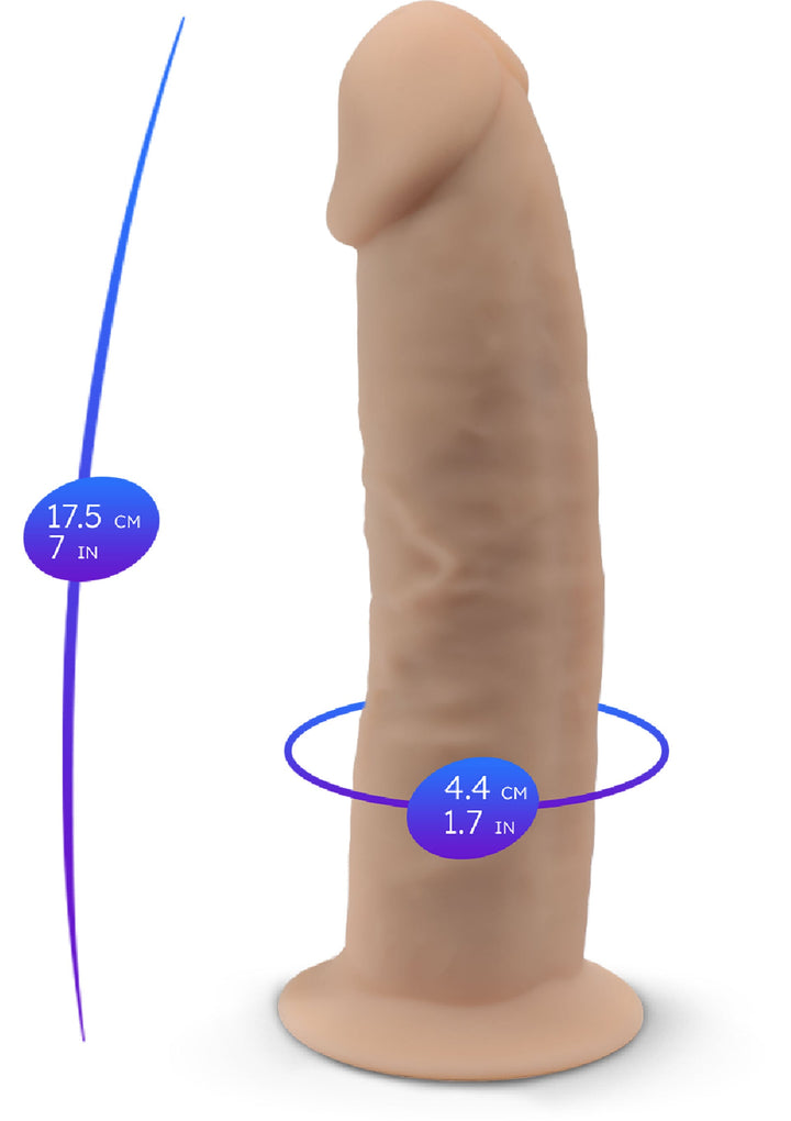 Dildo Vibrating Model 7 inch - Huidskleur - afbeelding 7