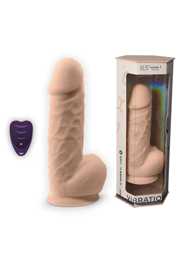 Dildo Vibrating Model 8.5 inch - Huidskleur - afbeelding 3