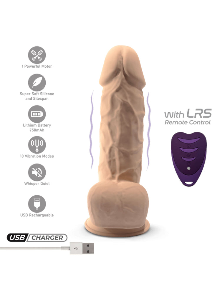 Dildo Vibrating Model 8.5 inch - Huidskleur - afbeelding 7
