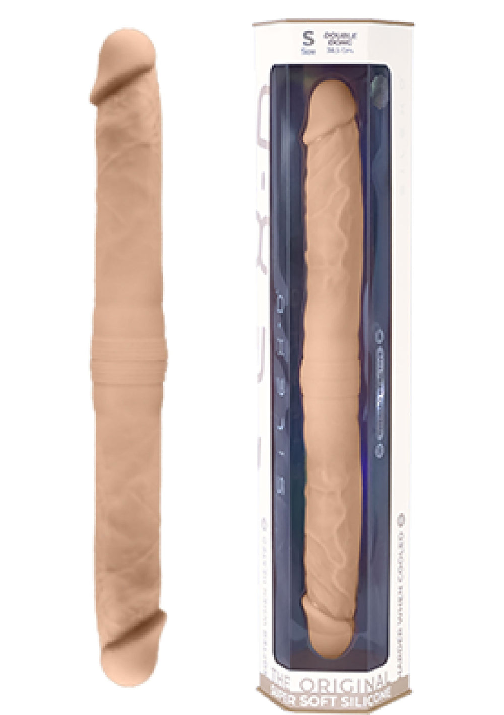 Double Dong 15 inch - Huidskleur - afbeelding 2