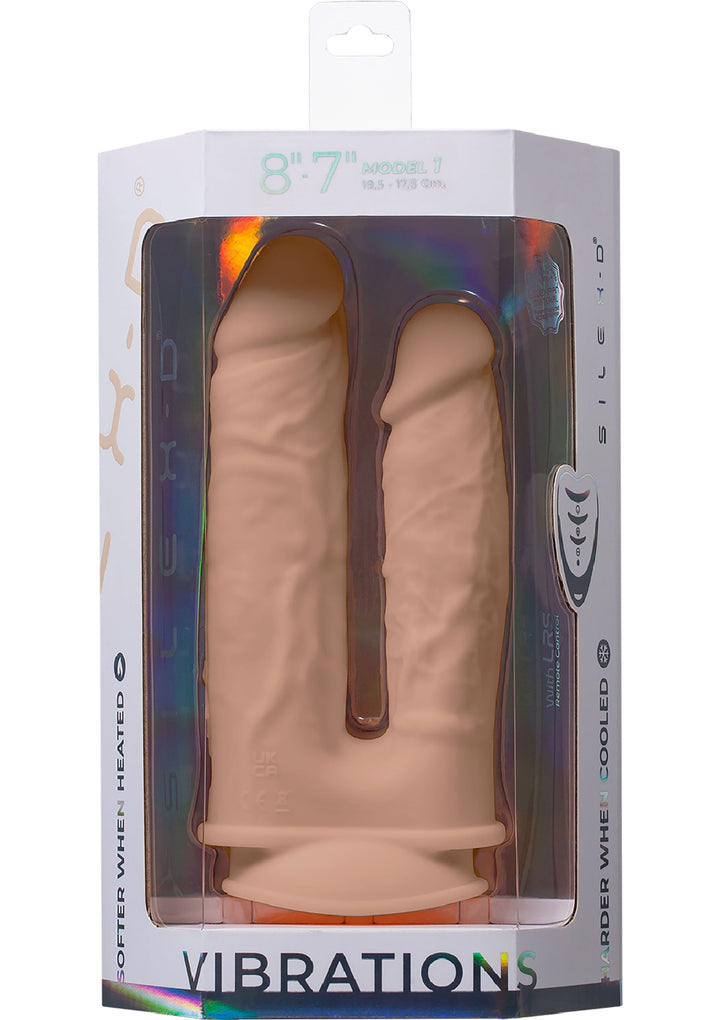 Duo Dildo Vibrating 7+8 inch - Huidskleur - afbeelding 3
