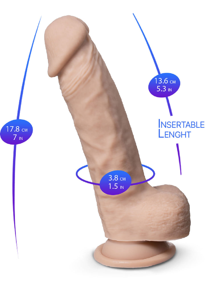 Real Skin Dildo Model 1 - 7 inch - Huidskleur - afbeelding 2