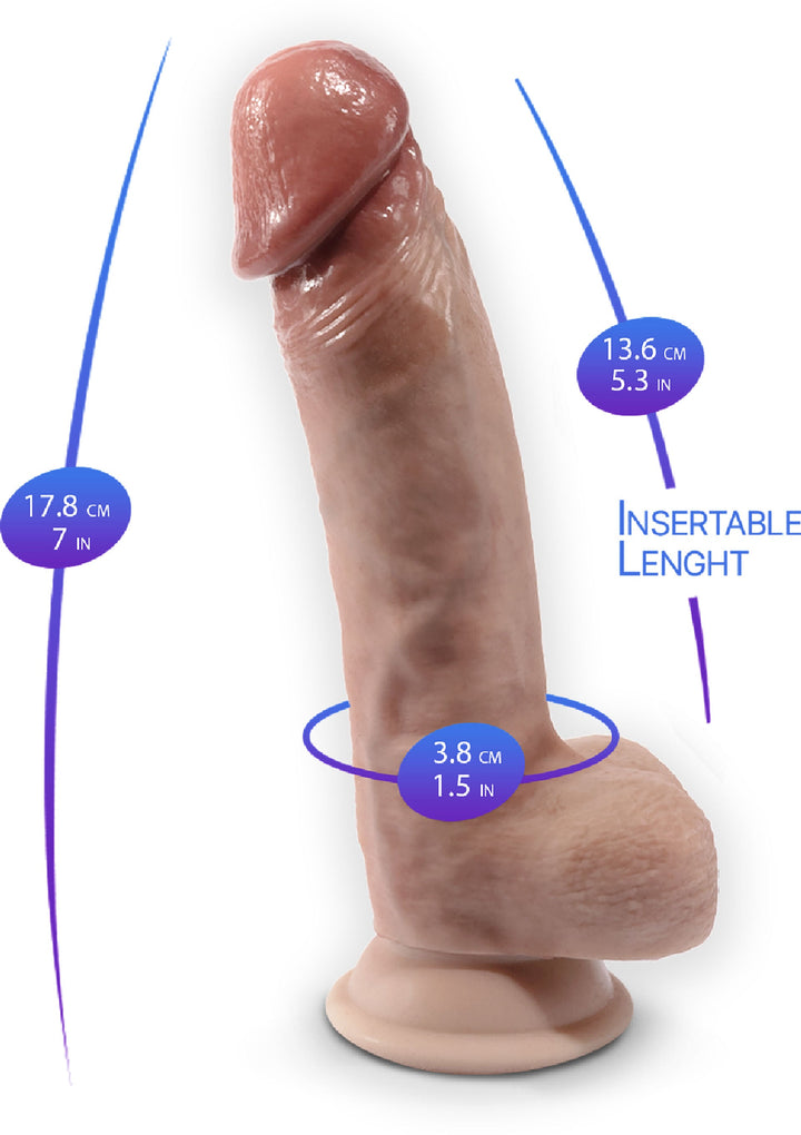Premium Dildo Model 1 - 7 inch - Huidskleur - afbeelding 6