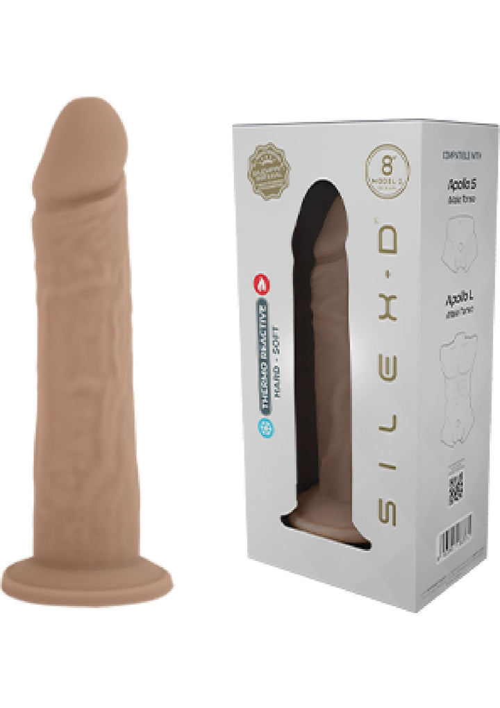 Silicone Dong Model 8 inch - Huidskleur - afbeelding 2