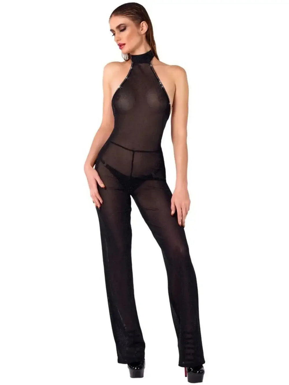 Noir Handmade Doorzichtig Jumpsuit Zwart | Jumpsuit - Noir Handmade | SIN&LACE