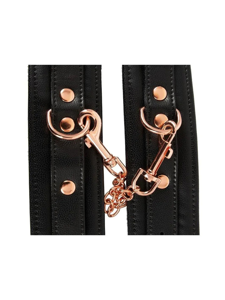 Bad Kitty Handboeien – zwart en roségoud | Handboeien - Bad Kitty | SIN&LACE