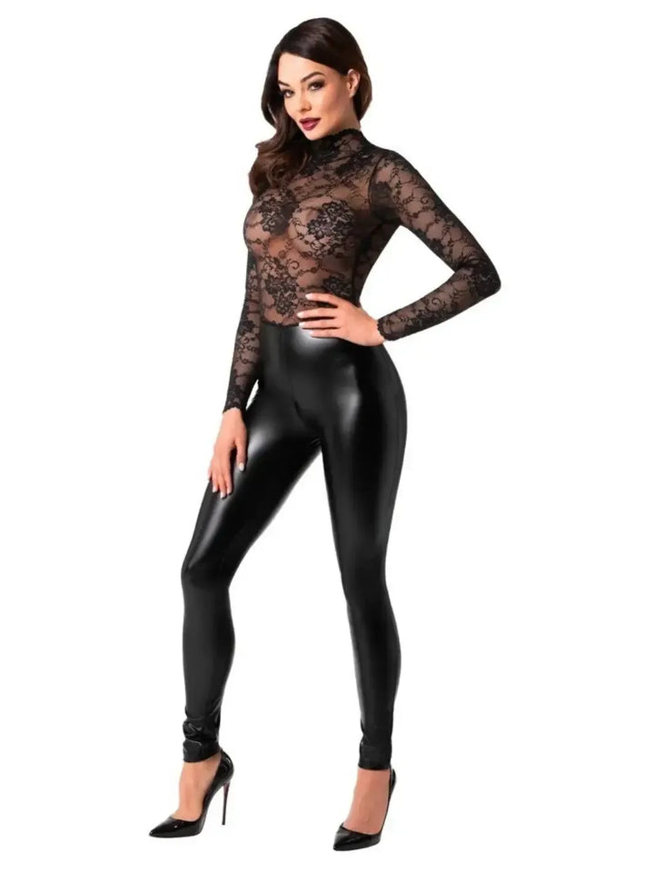 Noir Handmade Wetlook Catsuit Orgia Exclusive | Catsuit - Noir Handmade | SIN&LACE