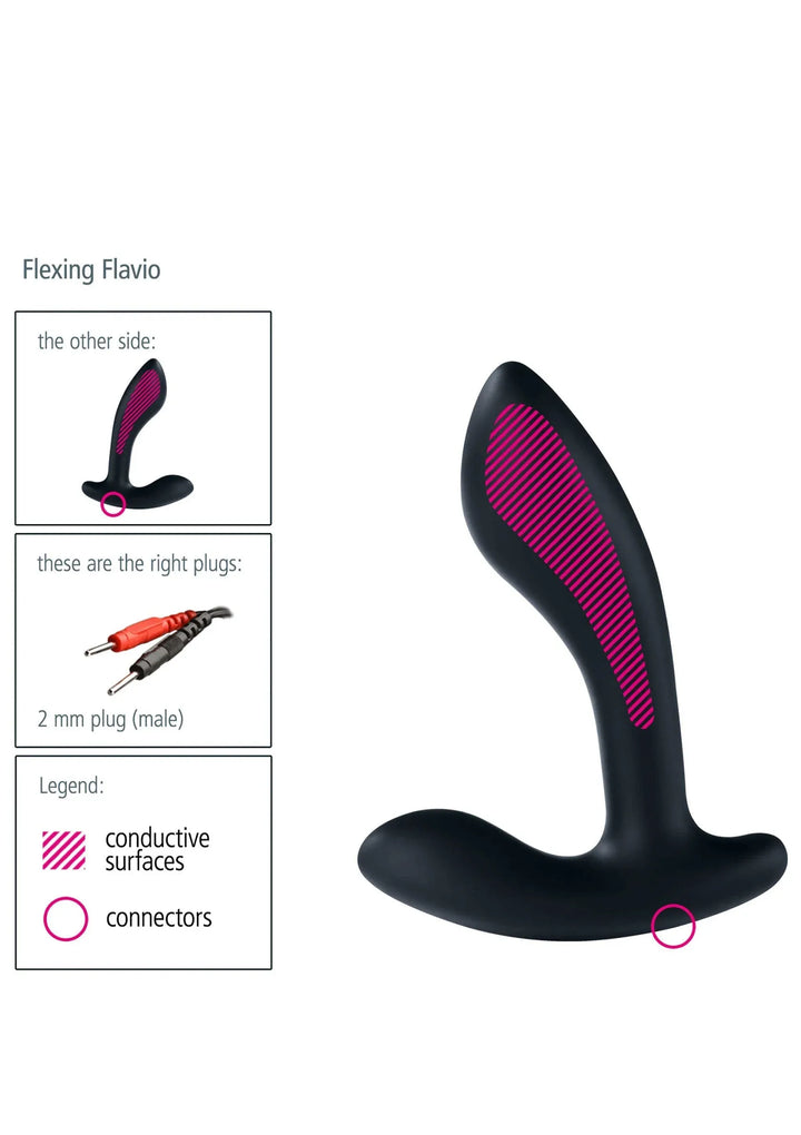 Mystim Flexing Flavio e-stim prostaatstimulator | Elektro Buttplug - MyStim | SIN&LACE