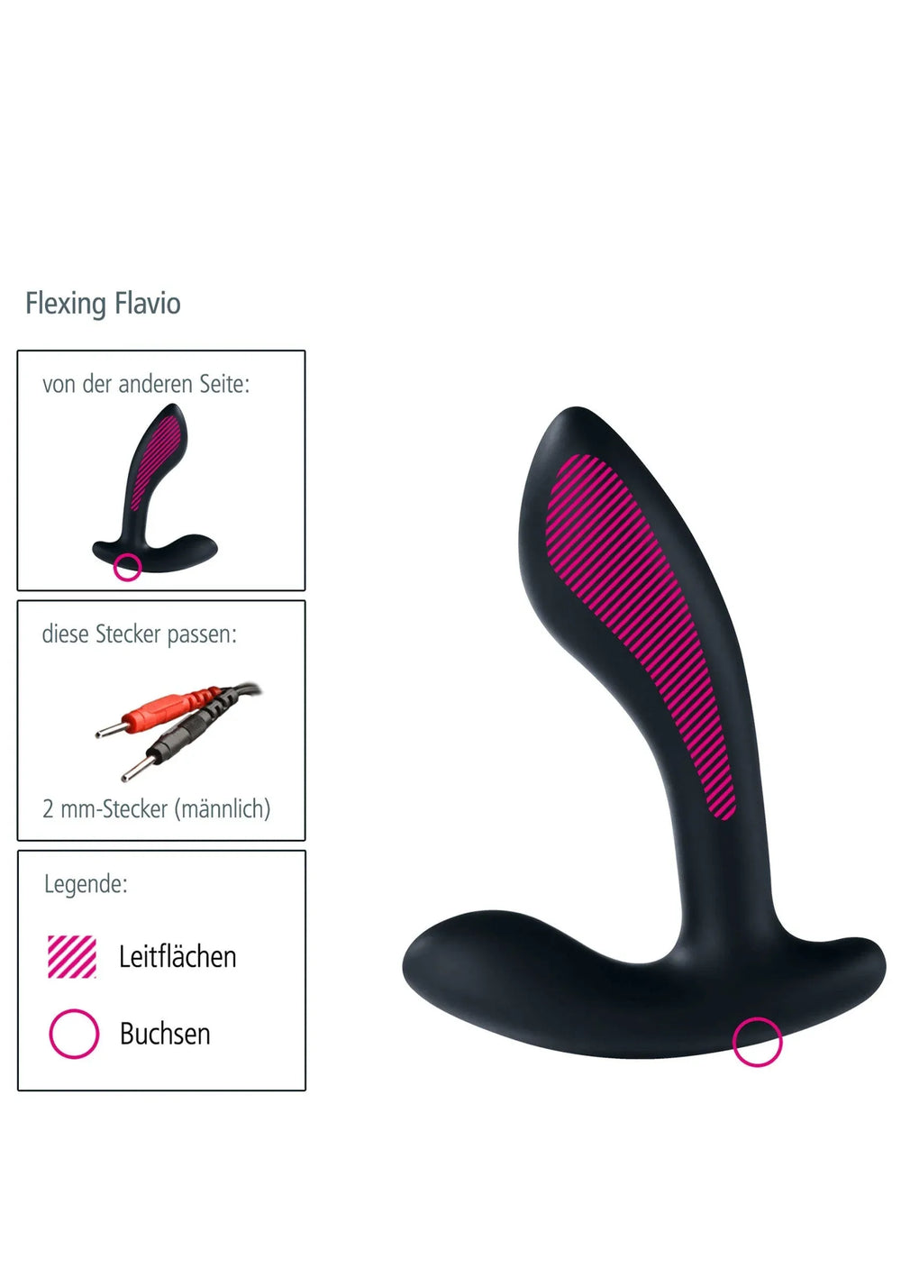 Mystim Flexing Flavio e-stim prostaatstimulator | Elektro Buttplug - MyStim | SIN&LACE