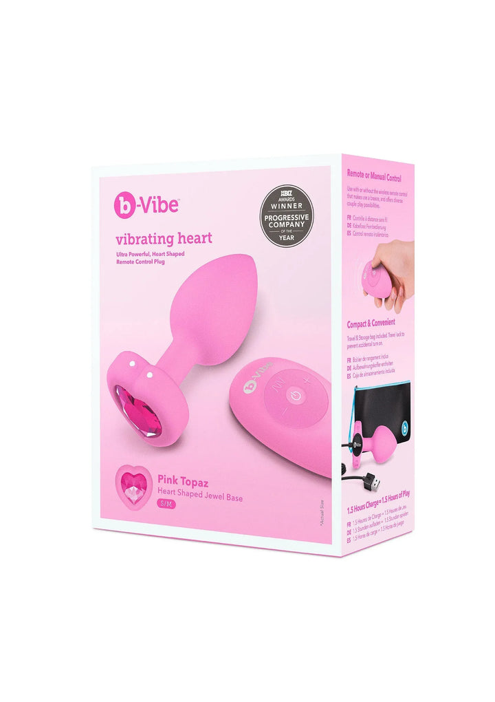 B-Vibe vibrerende Heart Plug S/M | Buttplug - B-Vibe | SIN&LACE