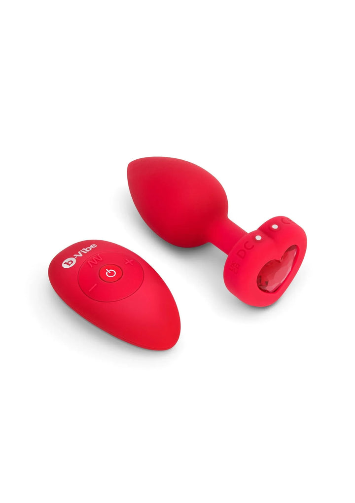 B-Vibe vibrerende Heart Plug M/L | Buttplug - B-Vibe | SIN&LACE