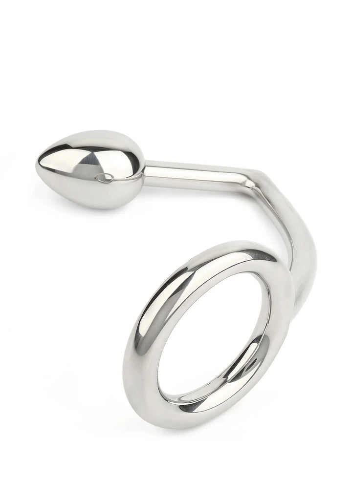 Ass Hitch Egg 30 mm / Cockring 40 mm | Cockring - Mr. Steel | SIN&LACE