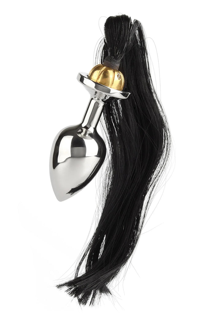 Mr. Steel Black Hair Pony Tail Rosebud | Buttplug - Mr. Steel | SIN&LACE