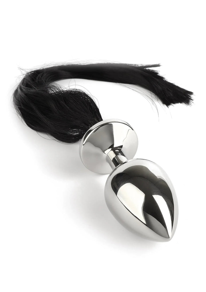 Mr. Steel Black Hair Pony Tail Rosebud | Buttplug - Mr. Steel | SIN&LACE