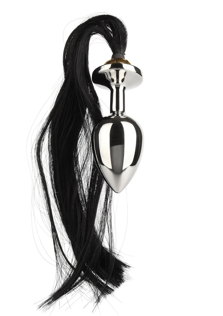 Mr. Steel Black Hair Pony Tail Rosebud | Buttplug - Mr. Steel | SIN&LACE