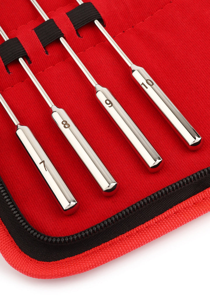 Mr. Steel Rosebud Urethral Sounds set, 8 stuks