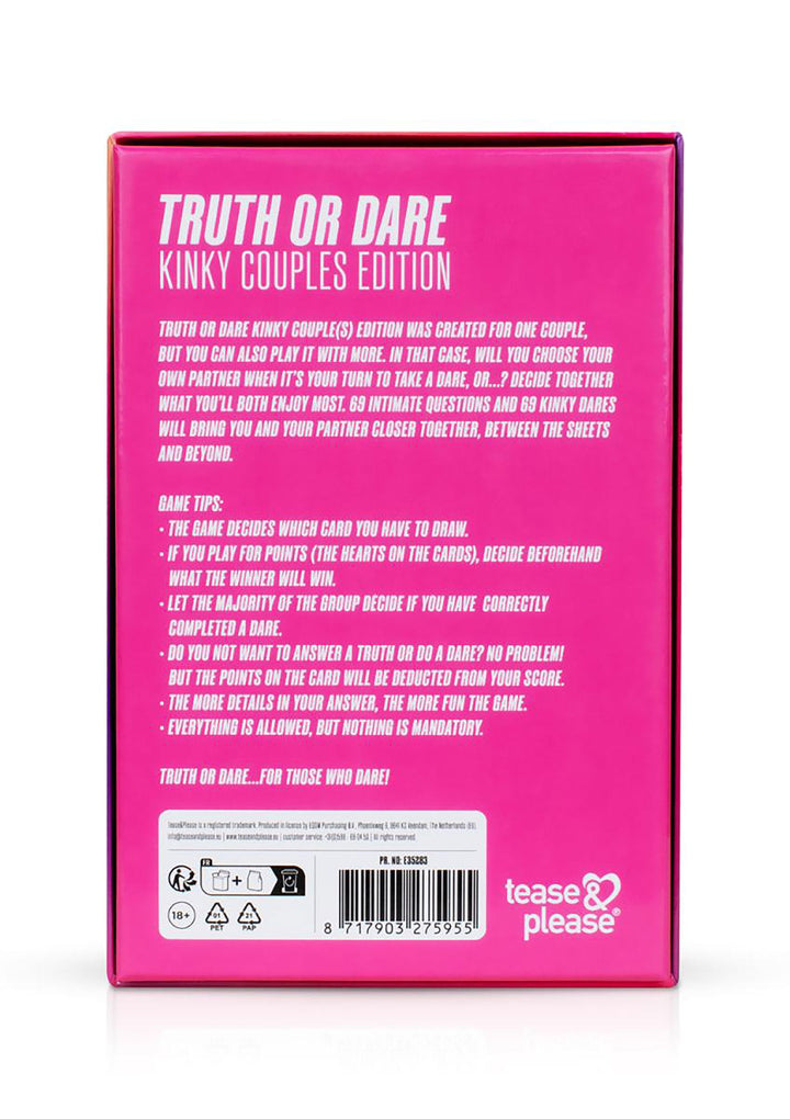 Tease & Please Truth or Dare Kinky Couples Kaartspel Engelstalig - productfoto 3 | SIN&LACE