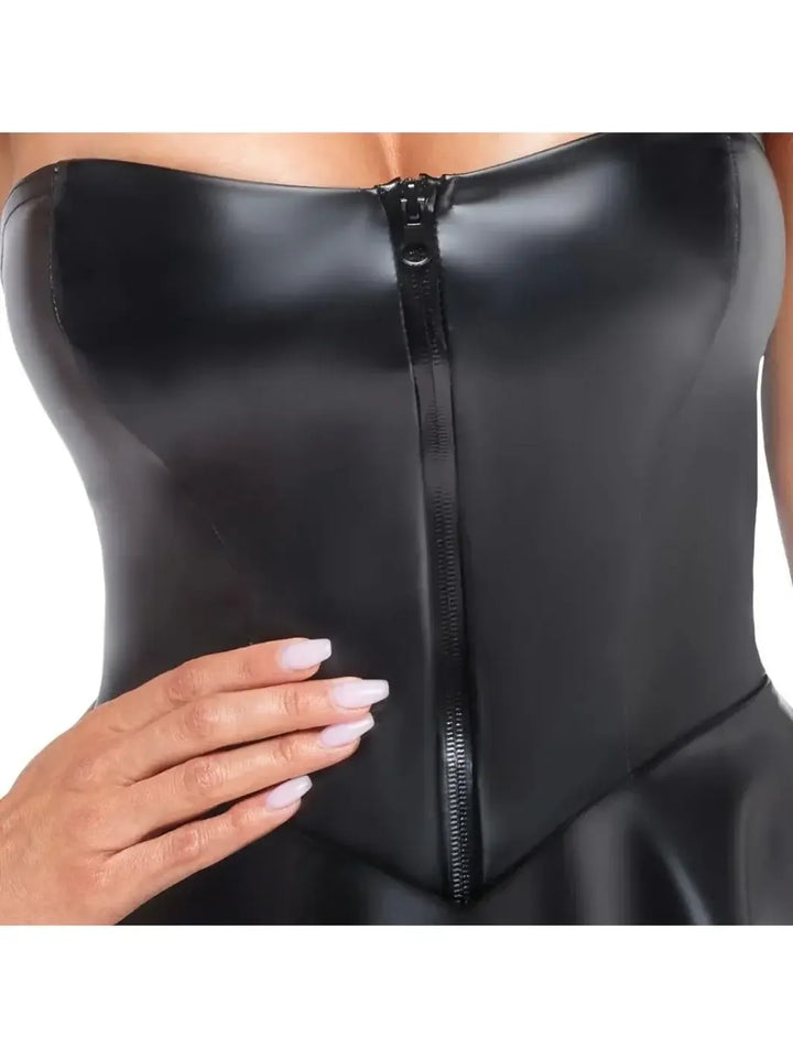 Noir Handmade Wetlook Cocktail Jurk | Jurk - Noir Handmade | SIN&LACE