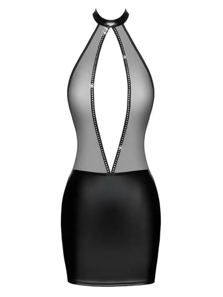 Noir Handmade Doorschijnende Wetlook jurk | Jurk - Noir Handmade | SIN&LACE