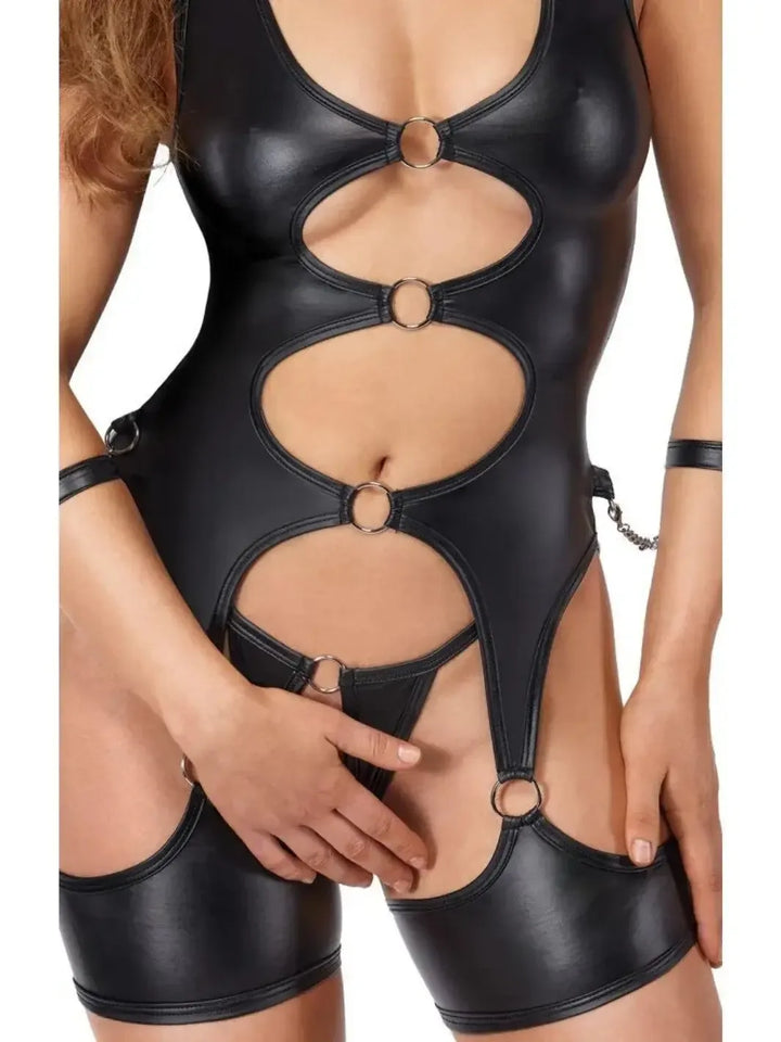 Cottelli Bondage Korset met dijbanden | Set - Cottelli BONDAGE | SIN&LACE