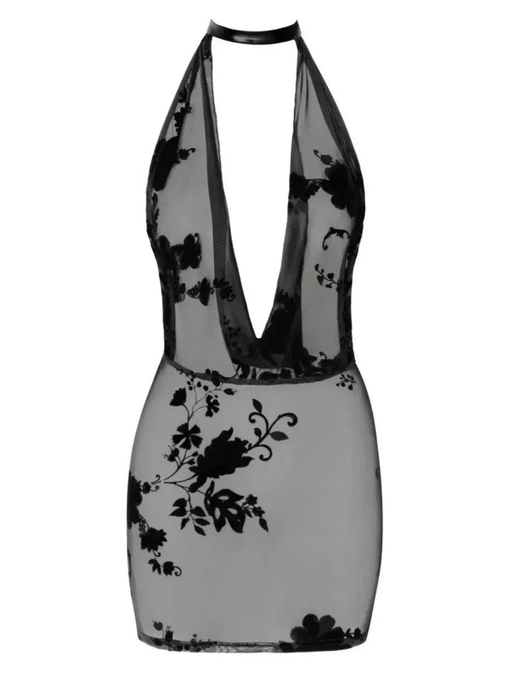 Noir Handmade Transparante Zwarte Mini Jurk | Jurk - Noir Handmade | SIN&LACE