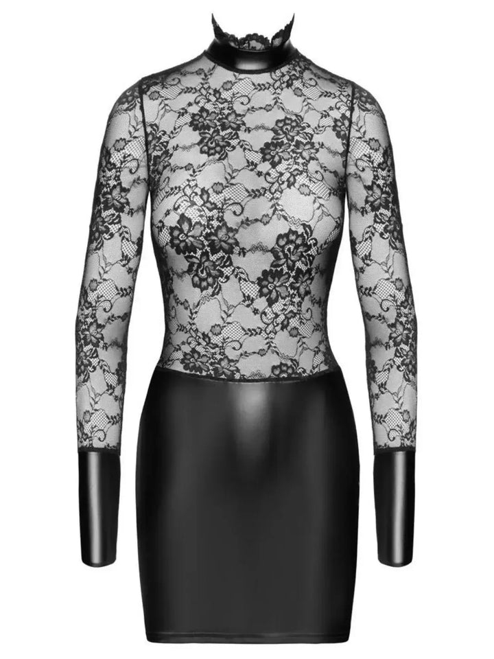 Noir Handmade Sexy Wetlook Cocktail Jurk | Jurk - Noir Handmade | SIN&LACE