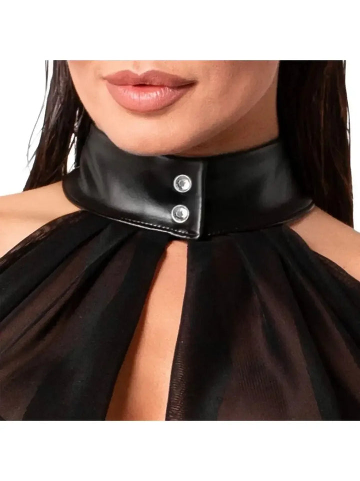 Noir Tulle Bolero met Powerwetlook Zwart | Clubwear - Noir Handmade | SIN&LACE