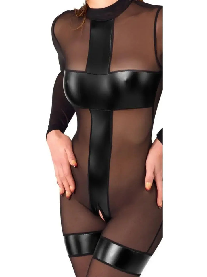 Onyx Eclipse Kruisloos Catsuit Zwart | Catsuit - Noir Handmade | SIN&LACE