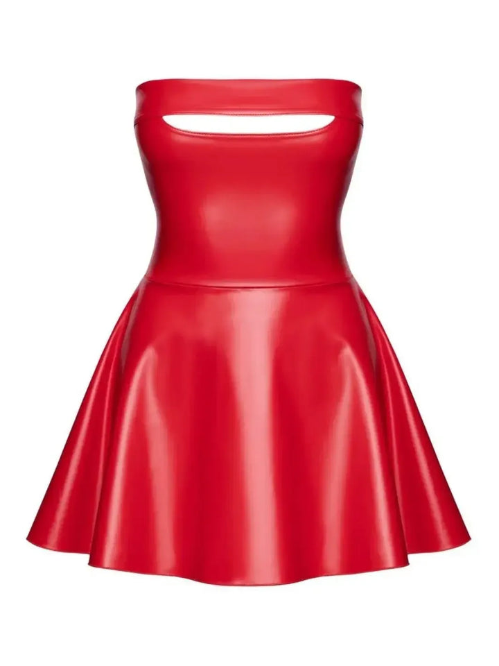 Noir Handmade Wetlook Mini Jurk Rood | Jurk - Noir Handmade | SIN&LACE