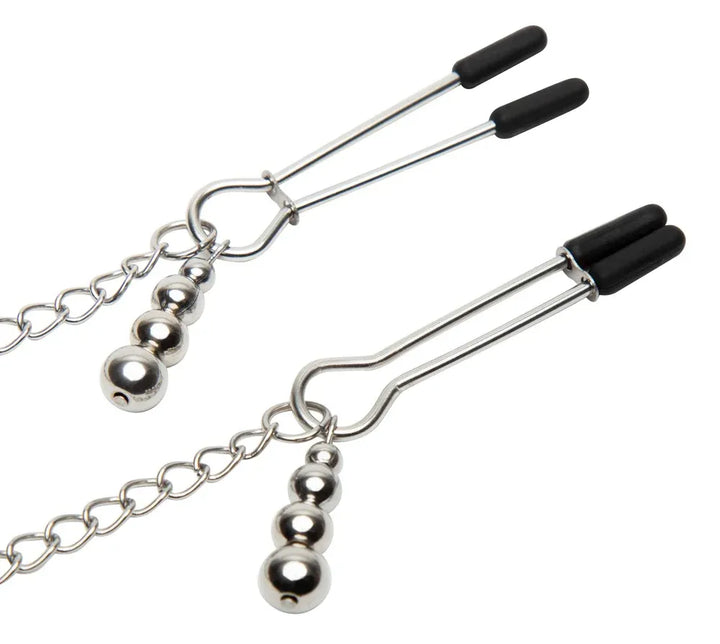 Fifty Shades Of Gray - Satijnen Collar Met Tepelklemmen | Halsband - Fifty Shades of Grey | SIN&LACE