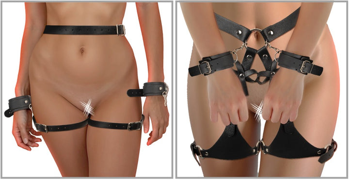 Bad Kitty harnas met boeien zwart | SIN&LACE