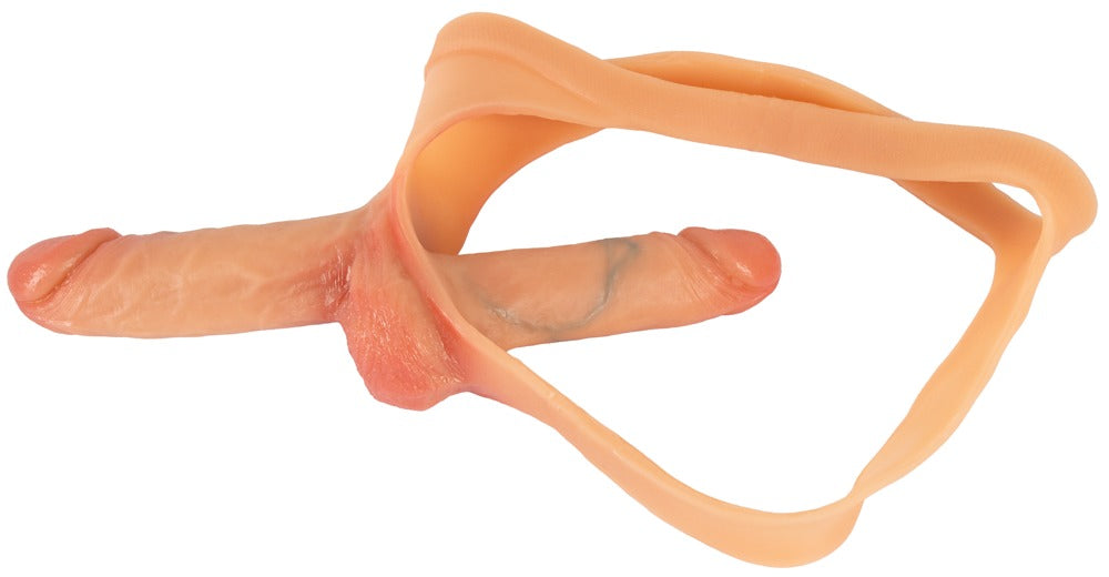 You2Toys dubbele penis string licht huidskleurig | SIN&LACE