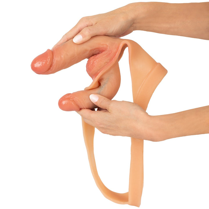 You2Toys dubbele penis string licht huidskleurig | SIN&LACE
