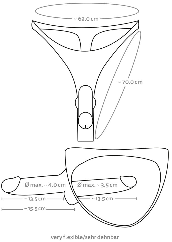 You2Toys dubbele penis string licht huidskleurig | SIN&LACE