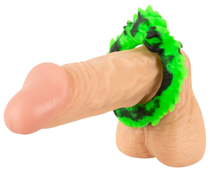 Beasty Cocks Dragon Loop cockring zwart/groen | SIN&LACE