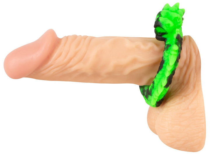 Beasty Cocks Dragon Loop cockring zwart/groen | SIN&LACE