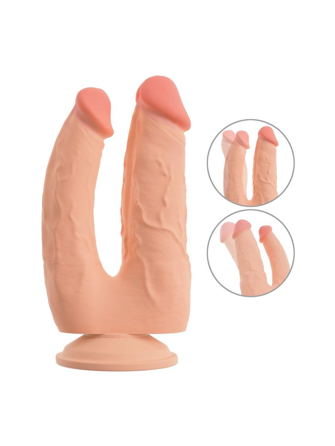 Nature Skin buigbare dubbele penetrator licht huidskleurig