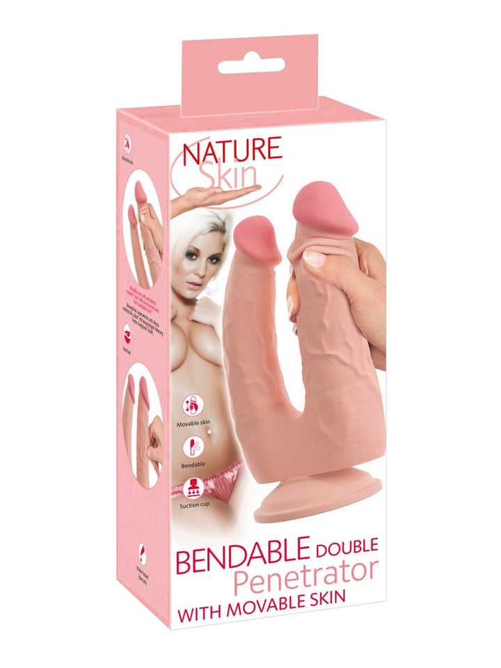Nature Skin buigbare dubbele penetrator licht huidskleurig