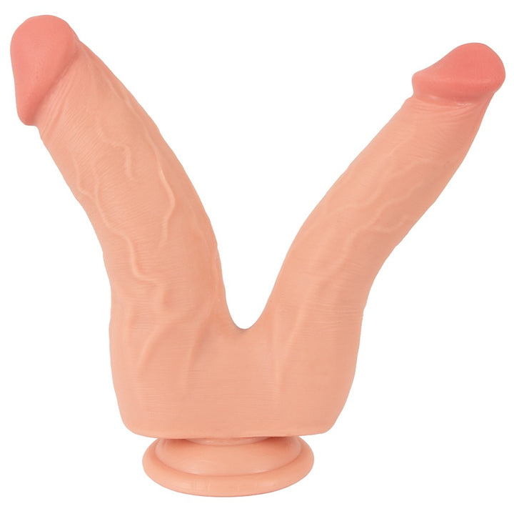 Nature Skin buigbare dubbele penetrator licht huidskleurig | SIN&LACE